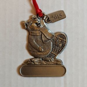 Land's End Pewter Winter Bunny Personalizable Ornament (blank) 2015